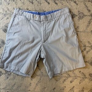 Peter Millar Men’s Seersucker Shorts Blue White Stripe | Size 33 | 7” Inseam